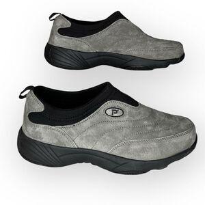 NWOT Propet Womens Suede Wash N Wear Slip On Walking Sneaker Shoe Gray Size 7